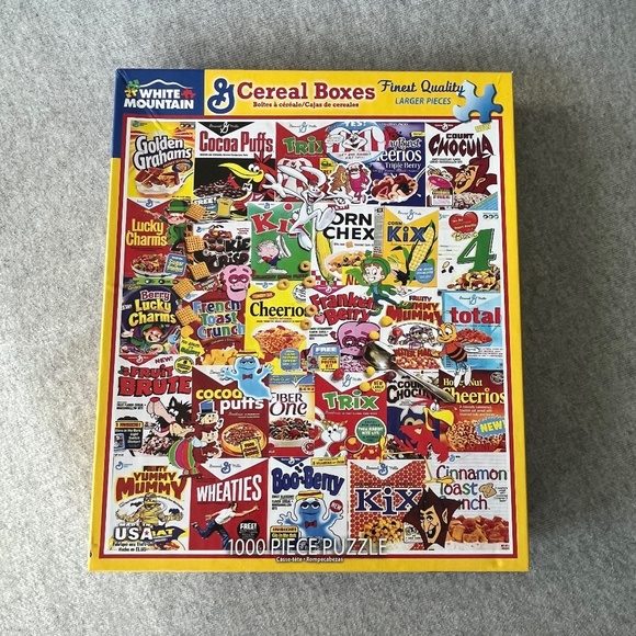 White Mountain Games Jigsaw 00 Puzzle Cereal Boxes Poshmark